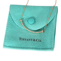 Tiffany & Co. T Smile Pendant with Diamonds in 18k Rose Gold 0.10 CTW