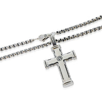 David Yurman Chevron Collection Cross Pendant in  Sterling Silver