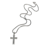 David Yurman Chevron Collection Cross Pendant in  Sterling Silver