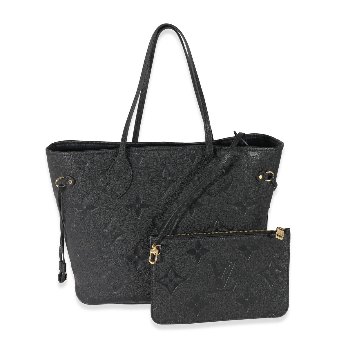 LOUIS VUITTON Neverfull MM Monogram Empreinte Tote Bag Black - 10% OFF