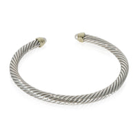 David Yurman Cable Pearl Bangle in 14k Yellow Gold/Sterling Silver