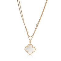 Van Cleef & Arpels Magic Alhambra Mother Of Pearl Necklace in 18k Yellow Gold