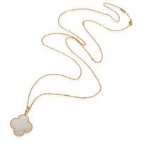 Van Cleef & Arpels Magic Alhambra Mother Of Pearl Necklace in 18k Yellow Gold