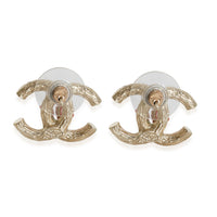 Chanel 2012 CC Stud Earrings With Strass & Faux Pearls