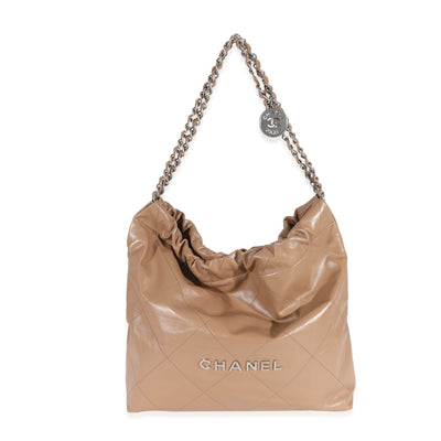 Chanel Beige Calfskin Chanel 22 Bag
