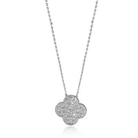 Van Cleef & Arpels Magic Alhambra Diamond Pendant in 18k White Gold 2.45 CTW