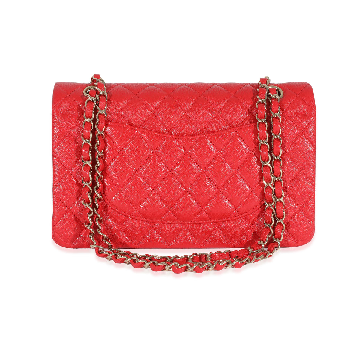 Chanel 21S Red Caviar Medium Classic Flap Bag