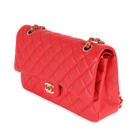 Chanel 21S Red Caviar Medium Classic Flap Bag