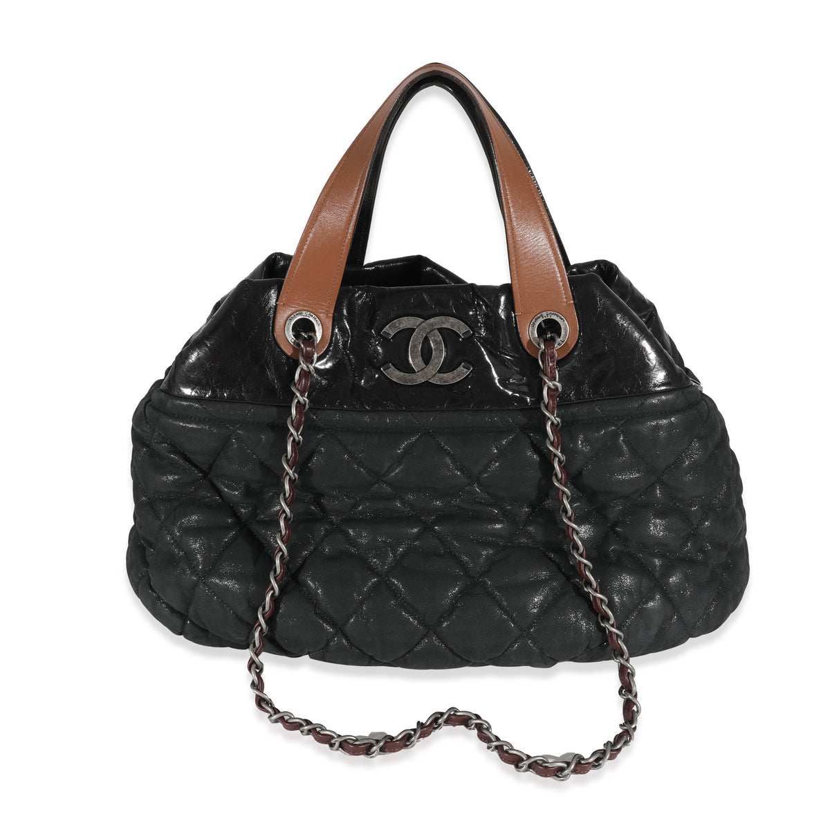 Chanel Black Iridescent Calfskin Quilted In The Mix Tote, myGemma, CH