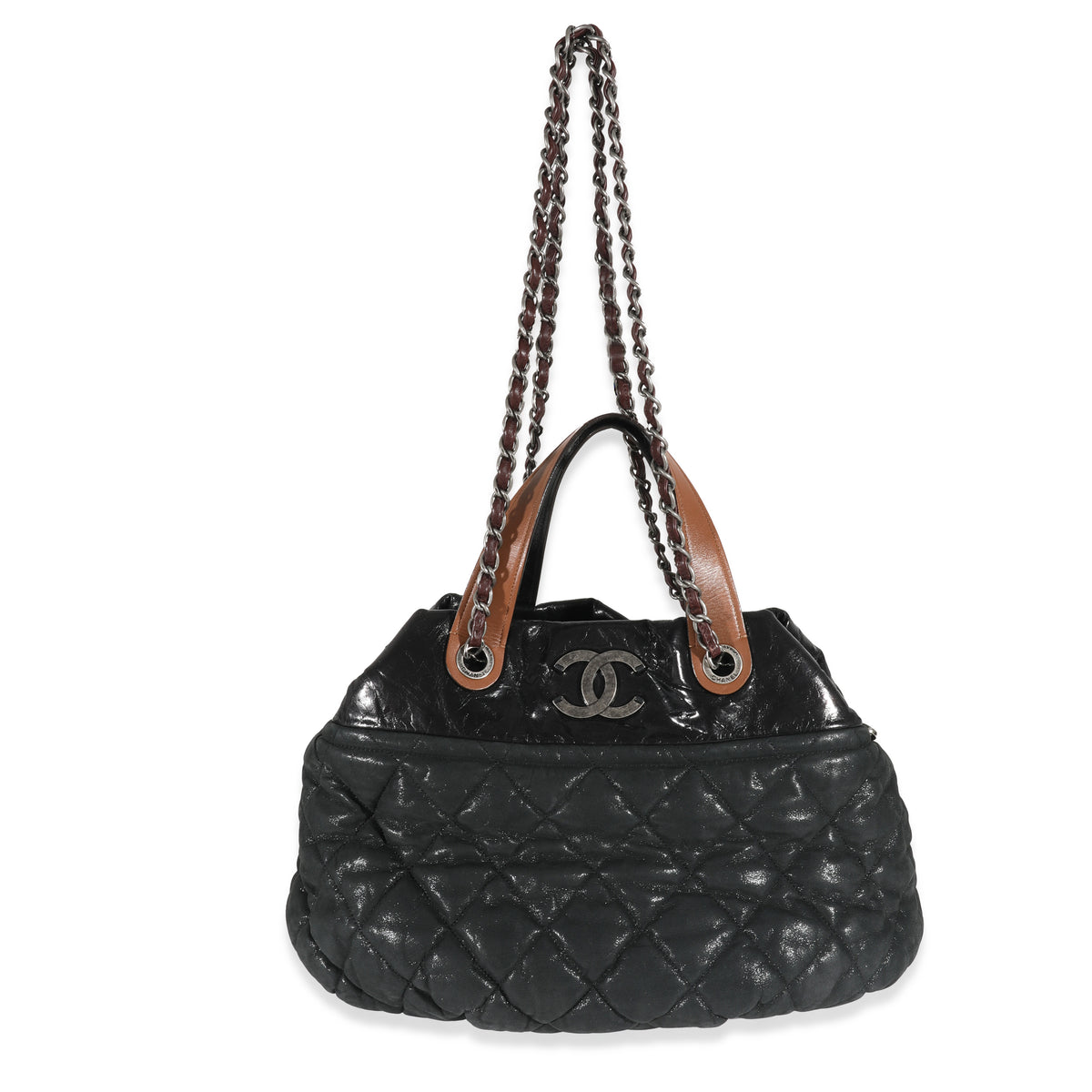 Chanel Black Iridescent Calfskin Quilted In The Mix Tote, myGemma