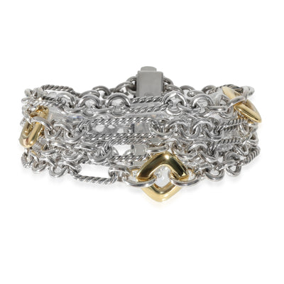 David Yurman Figaro Multi-Strand Bracelet in 18k Yellow Gold/Sterling Silver