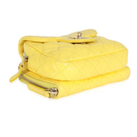 Chanel Yellow Lambskin Mini Flap Wallet On Chain