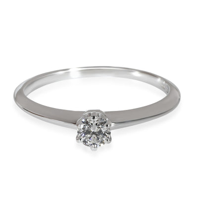 Tiffany & Co. Diamond Solitaire Engagement Ring in Platinum H VVS1 0.19 CTW