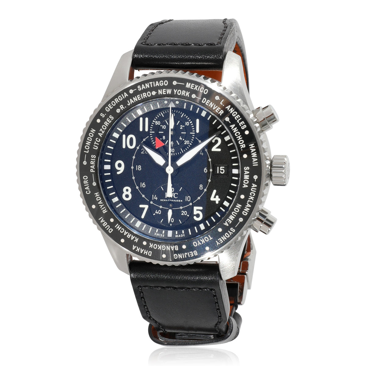 IWC Pilot Timezoner Chrono IW3950-01 Mens Watch in  Stainless Steel