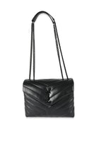 Saint Laurent Black Leather Small Loulou Bag