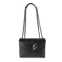 Saint Laurent Black Leather Small Loulou Bag