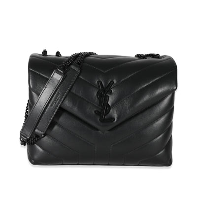 Saint Laurent Black Leather Small Loulou Bag