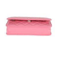 Chanel Pink Lambskin Wallet On Chain