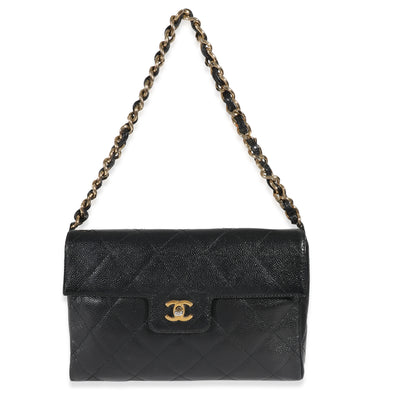 Chanel Black Caviar Vintage Single Flap Bag