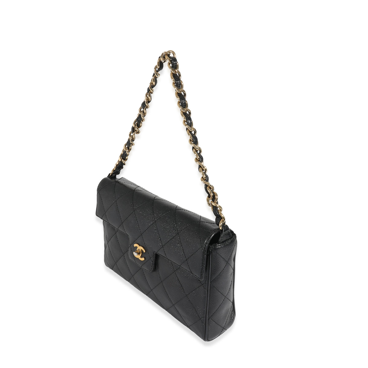 Chanel Black Caviar Vintage Single Flap Bag