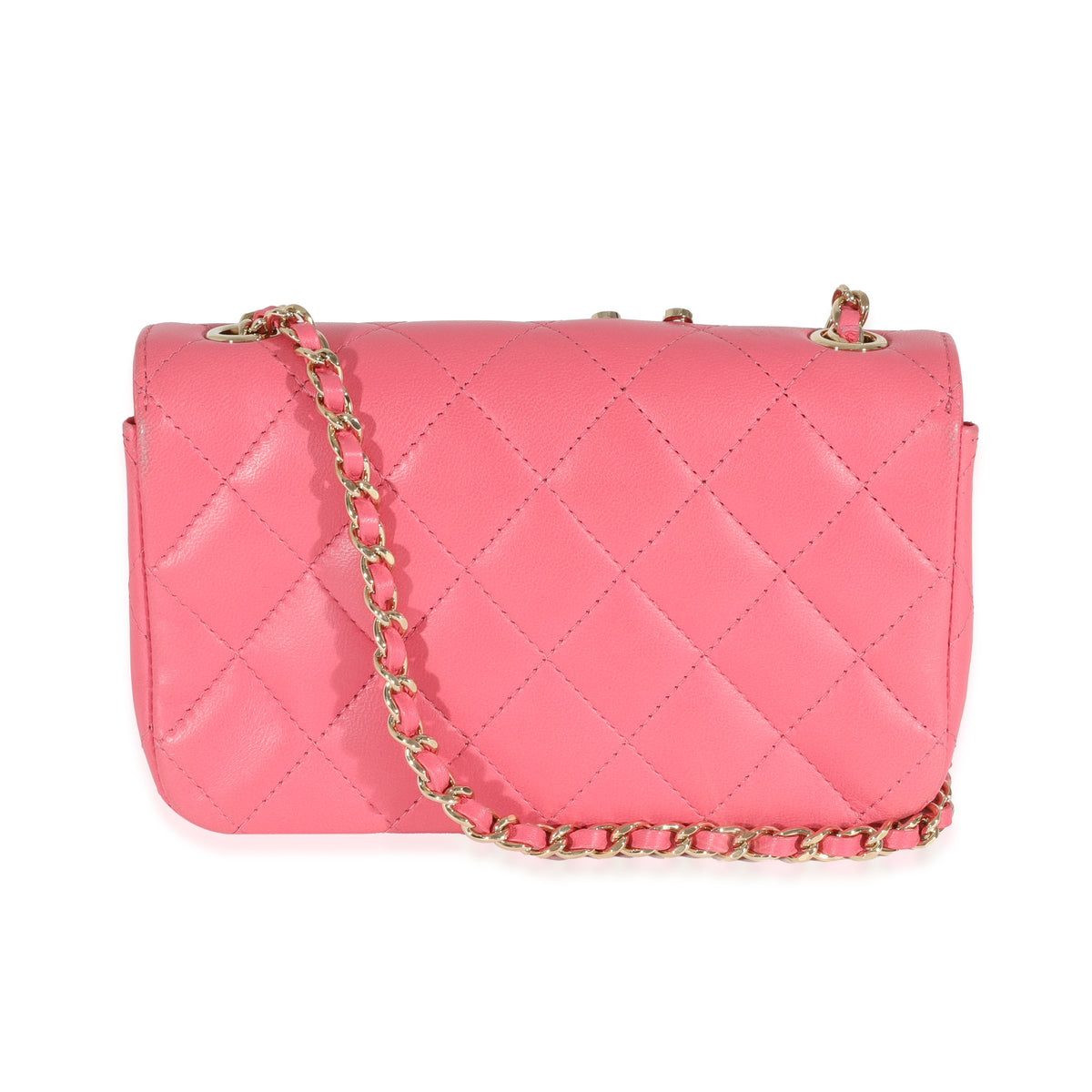 Chanel Pink Lambskin Emoticon Extra Mini Flap
