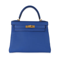 Hermès Togo Bleu Royal Kelly II 28 GHW