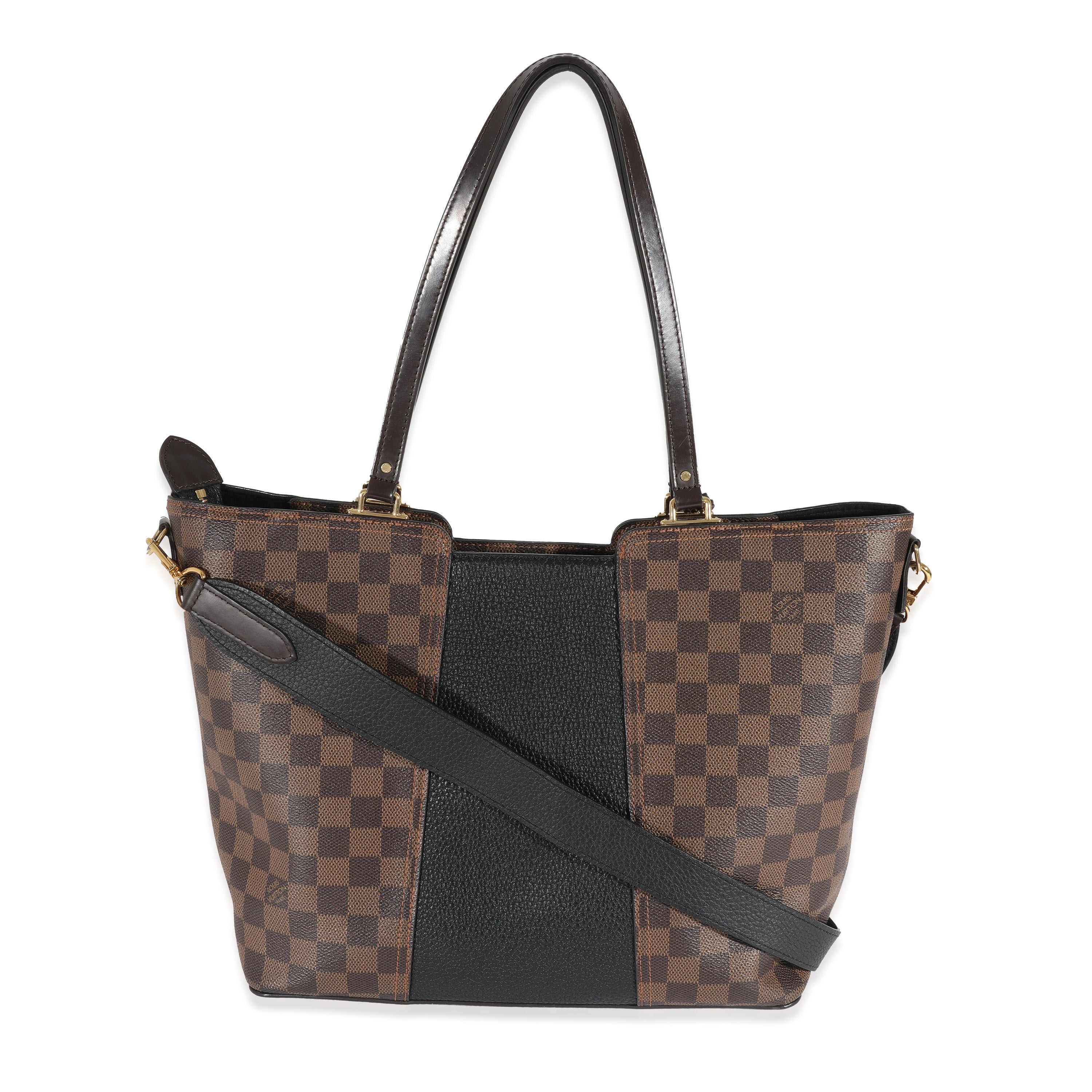 Louis Vuitton Canvas Damier Ebene Taurillon Jersey Tote - Handbag | Pre-owned & Certified | used Second Hand | Unisex