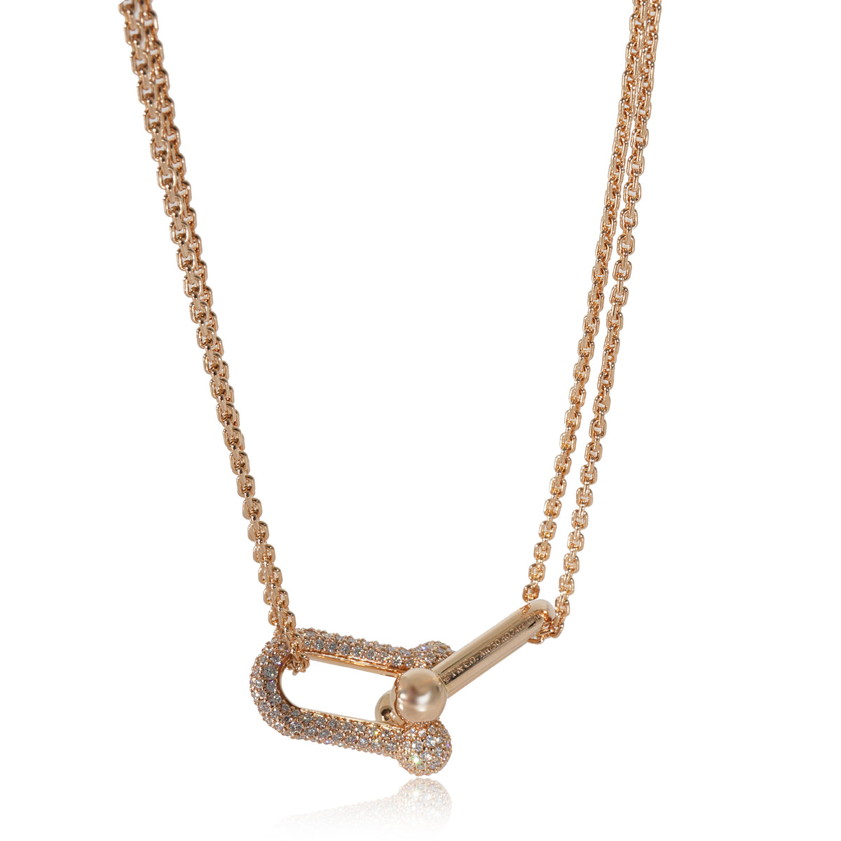 Tiffany HardWear Diamond Necklace in 18k Rose Gold CTW