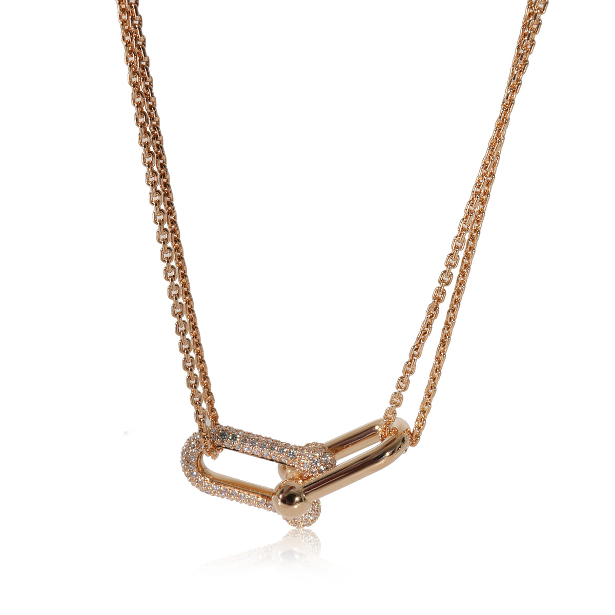 Tiffany HardWear Diamond Necklace in 18k Rose Gold CTW