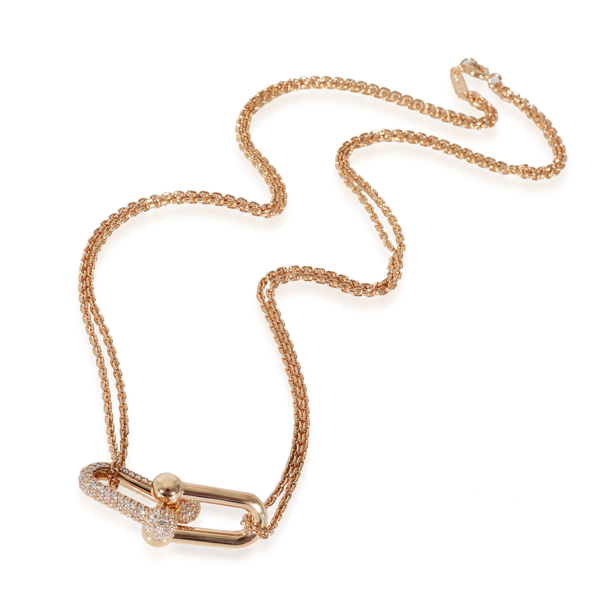 Tiffany HardWear Diamond Necklace in 18k Rose Gold CTW