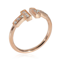 Tiffany & Co. T Diamond Wire Ring in 18k Rose Gold 0.13 CTW