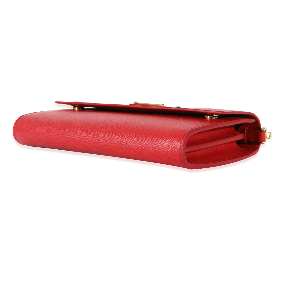 Prada Red Saffiano Wallet With Strap, myGemma, SG