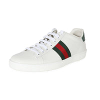 Gucci White Leather Ace Trainer