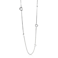 David Yurman Heart Lariat Necklace in  Sterling Silver