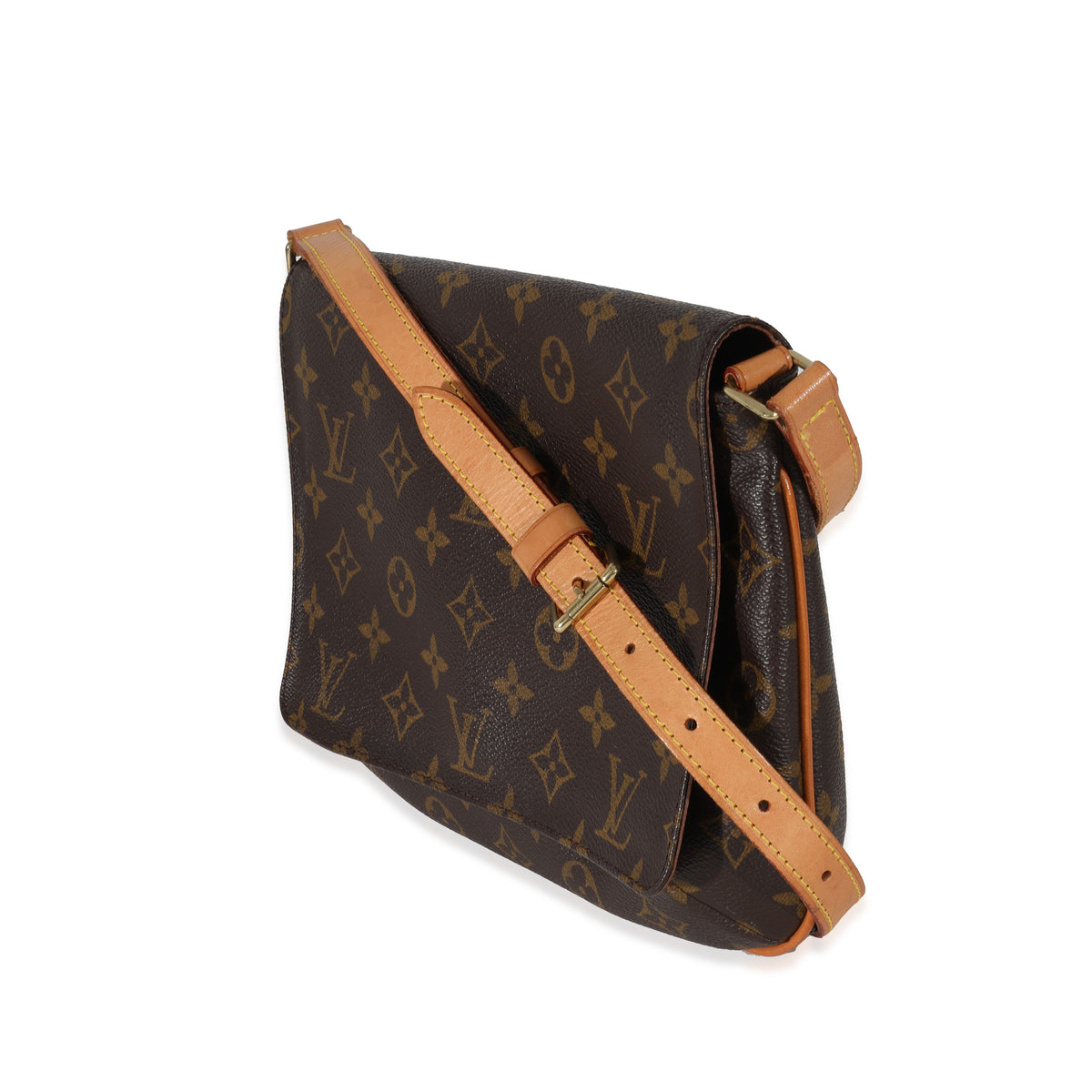 Musette tango cloth crossbody bag Louis Vuitton Brown in Cloth