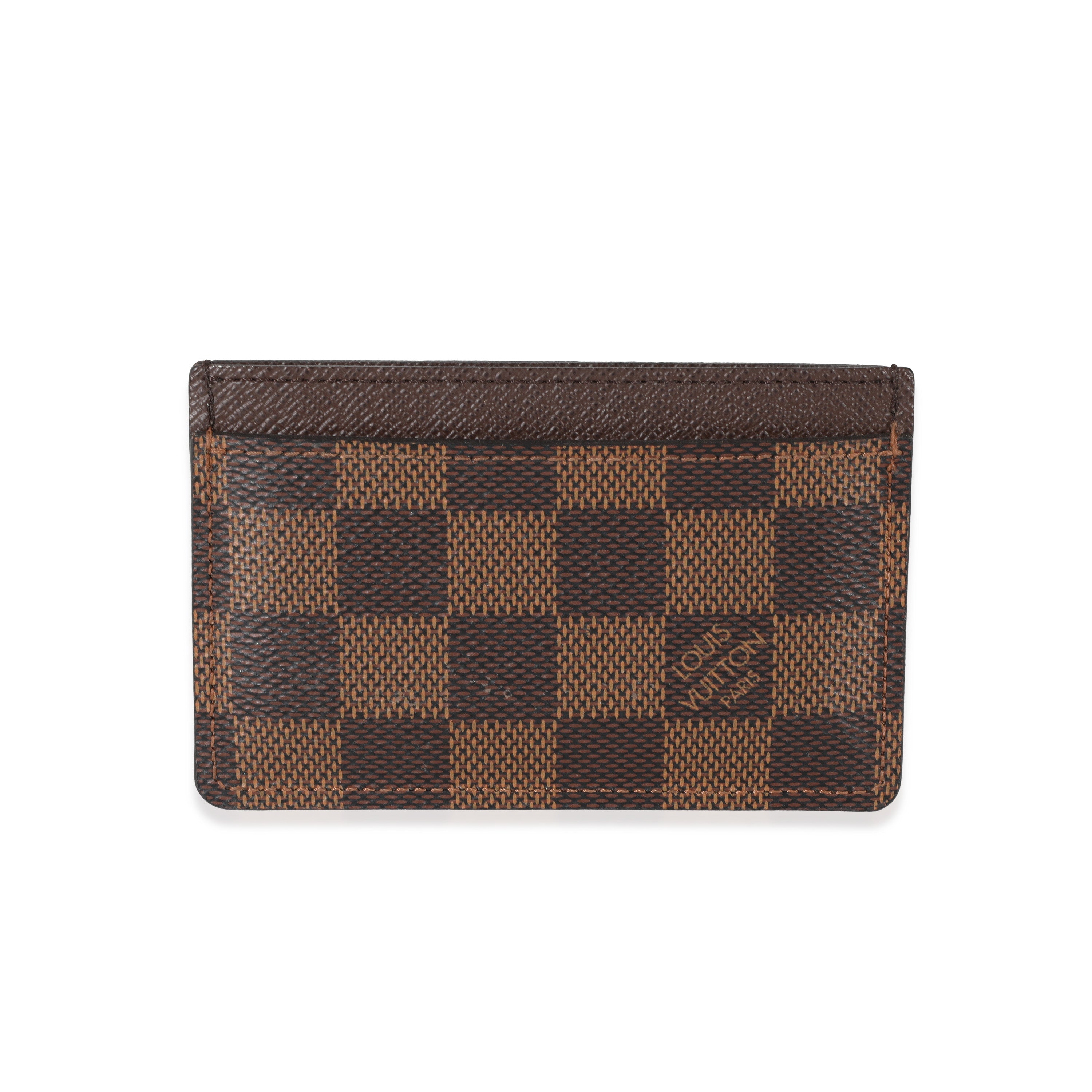 Authentic Louis Vuitton Damier Ebene Canvas Card Holder – Italy Station