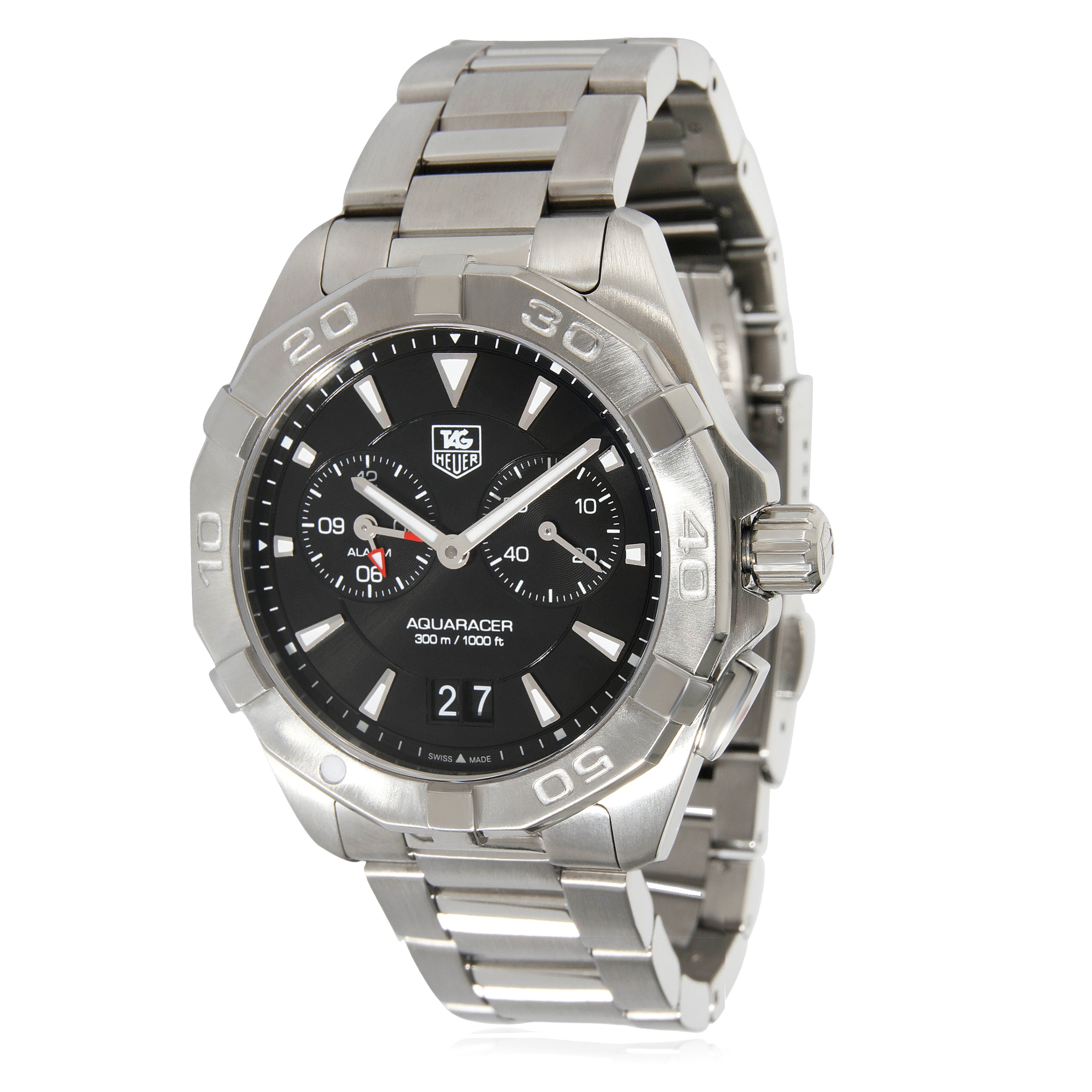 Tag heuer aquaracer 300m alarm chronograph store men's watch