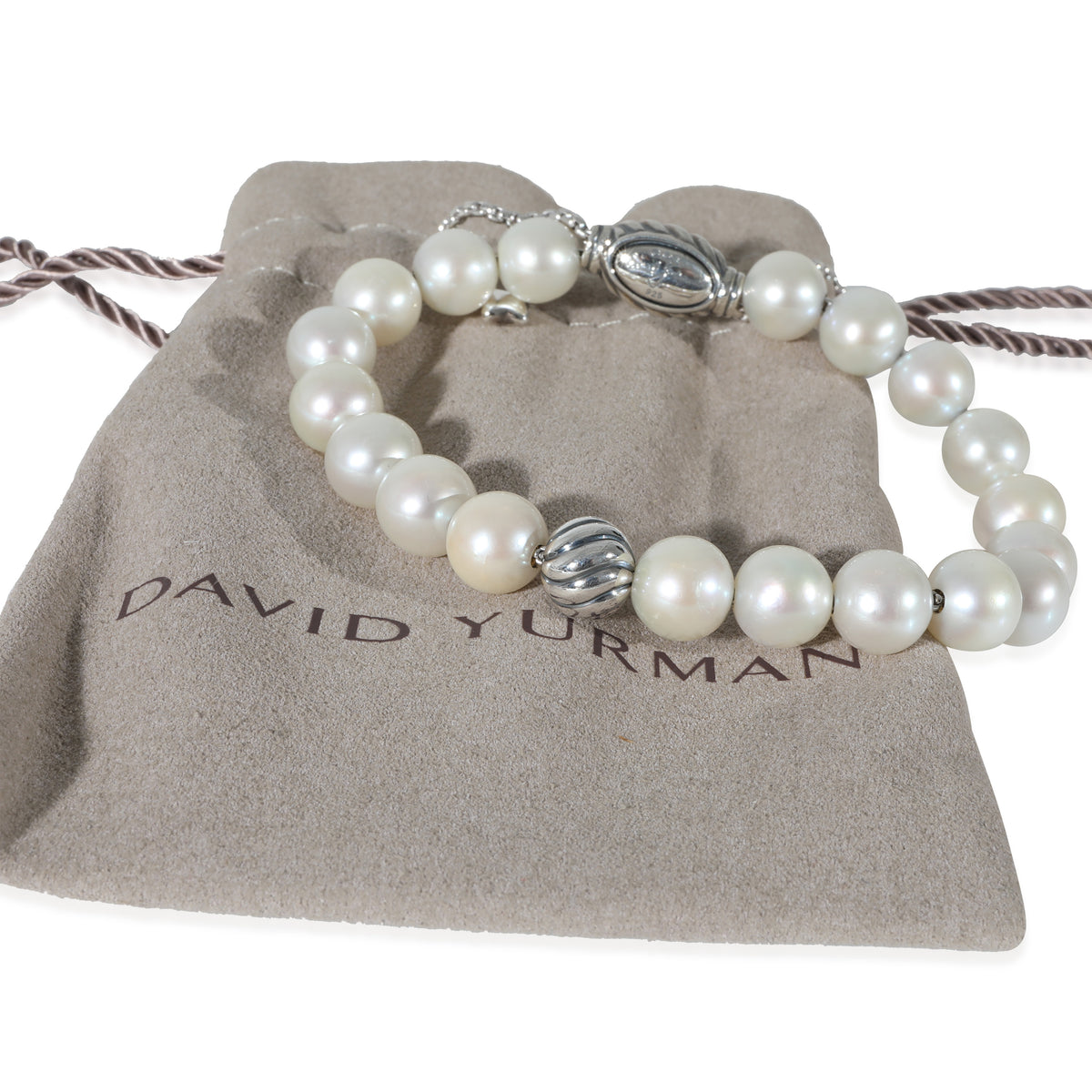 David Yurman Pearl Spiritual Bead Bracelet in Sterling Silver