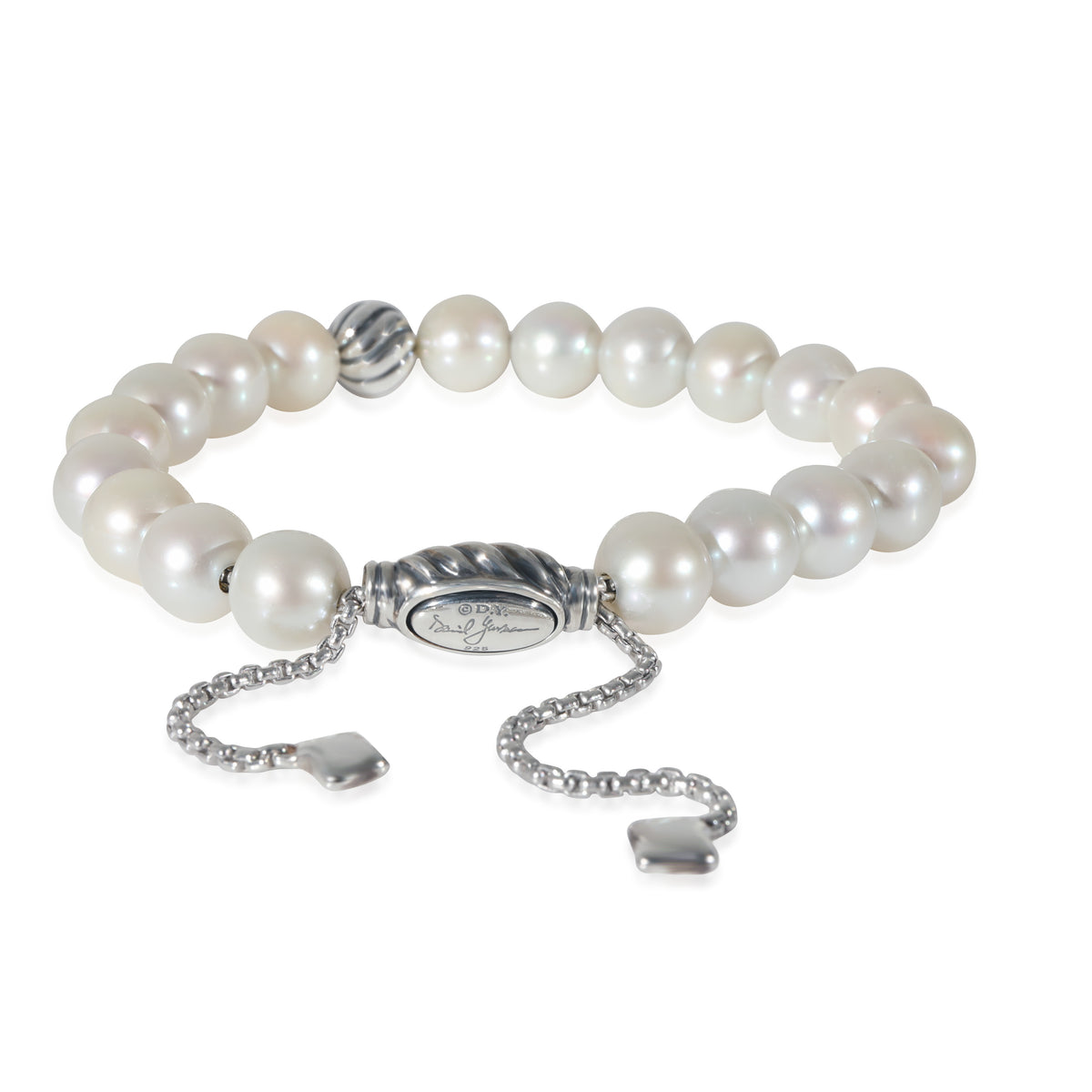 David Yurman Pearl Spiritual Bead Bracelet in Sterling Silver