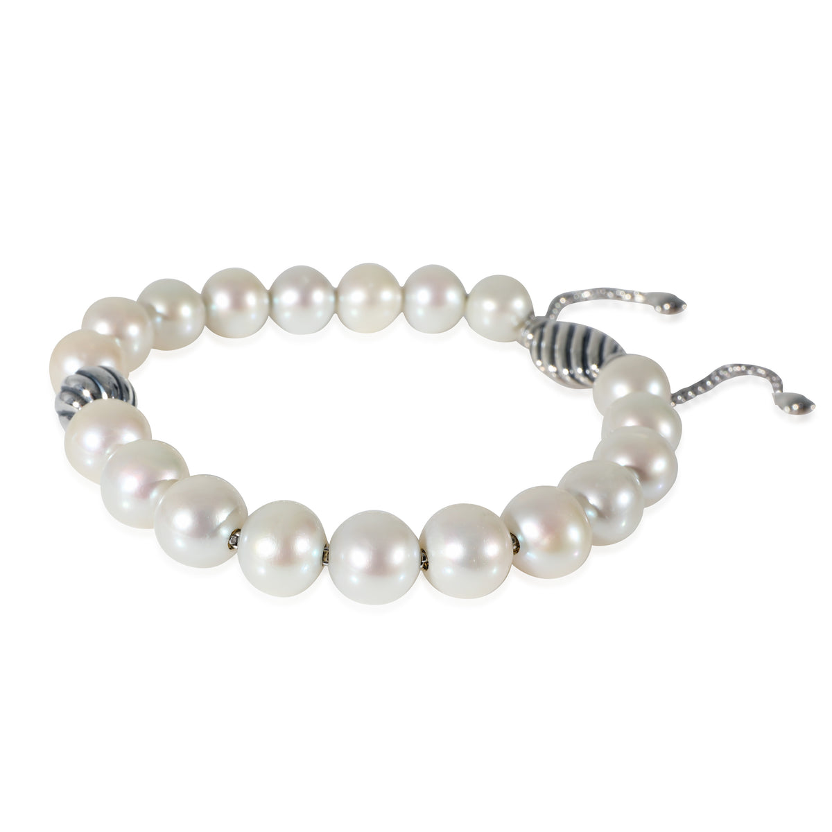 David Yurman Pearl Spiritual Bead Bracelet in Sterling Silver