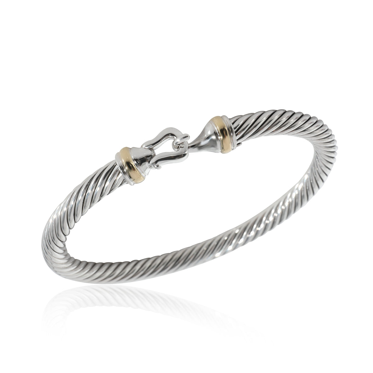 David Yurman Cable Collection Buckle Bracelet in 18K Yellow Gold/Sterling Silver