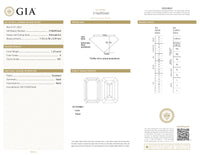 GIA Certified 1.23 Ct Emerald cut E VS1 Loose Diamond