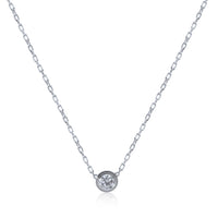 Cartier D Amour Diamond Solitaire Necklace in 18k White Gold 0.18 CTW