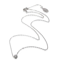 Cartier D Amour Diamond Solitaire Necklace in 18k White Gold 0.18 CTW