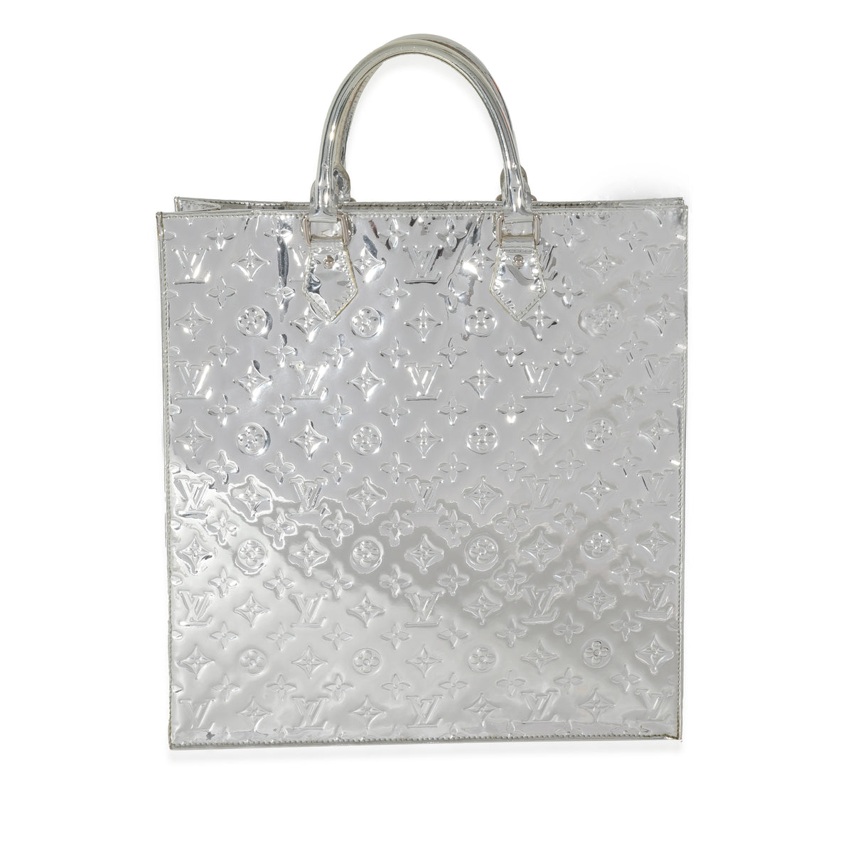 Louis Vuitton, Bags, Louis Vuitton Silver Mirror Monogram Sac Plat
