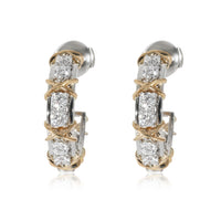 Tiffany & Co. Schlumberger Diamond Earrings in 18k Yellow Gold/Platinum 1.8 CTW