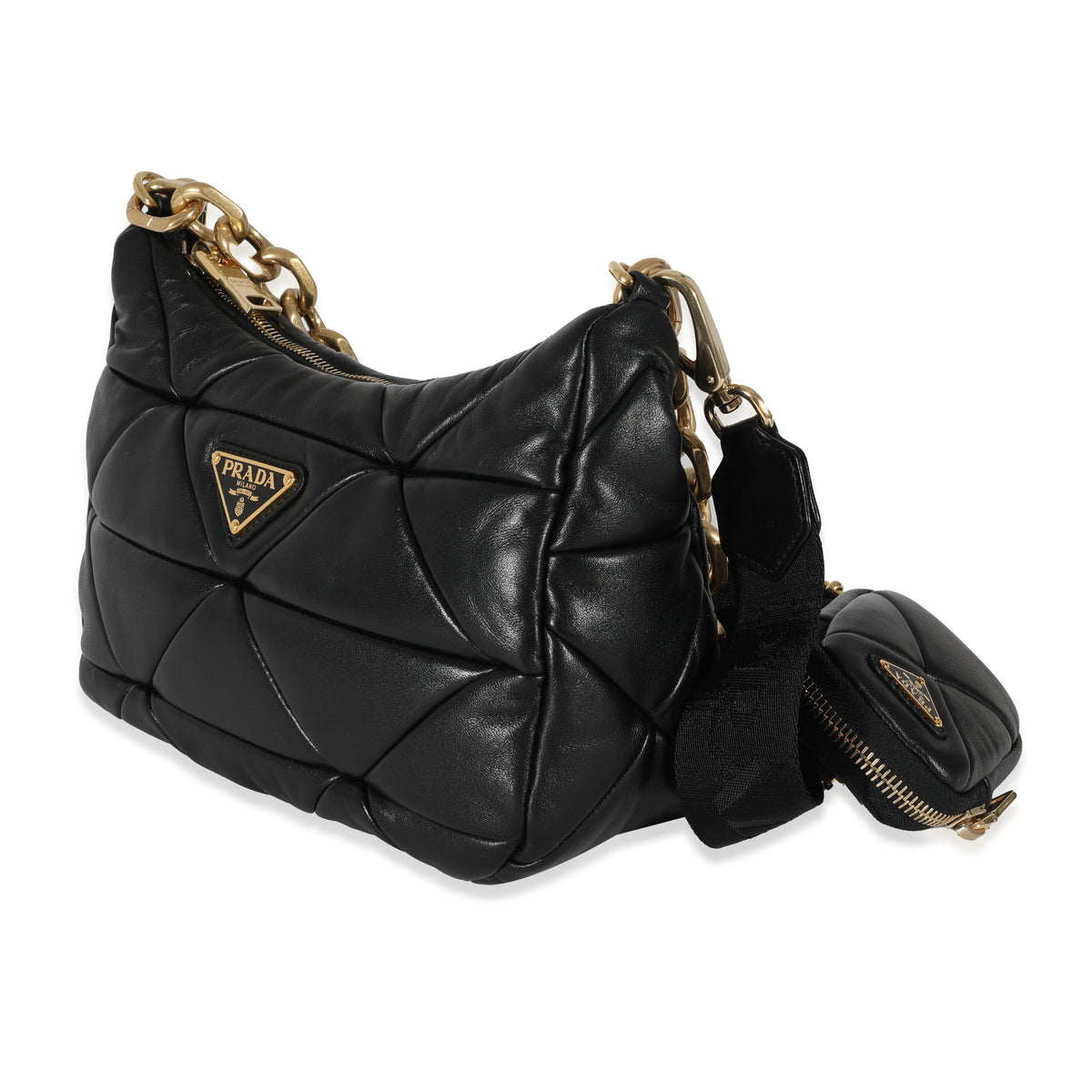 Prada Black System Nappa Patchwork Bag