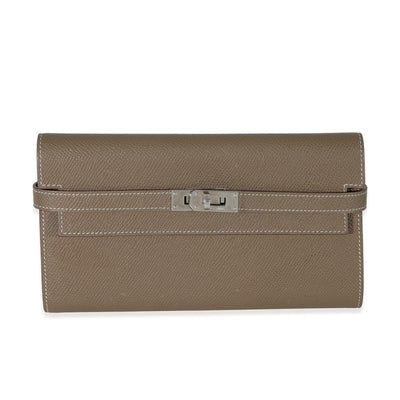 Hermes Etoupe Epsom Kelly Long Wallet PHW