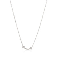 Tiffany & Co. Tiffany T Smile Pendant, Mini Size in 18k White Gold