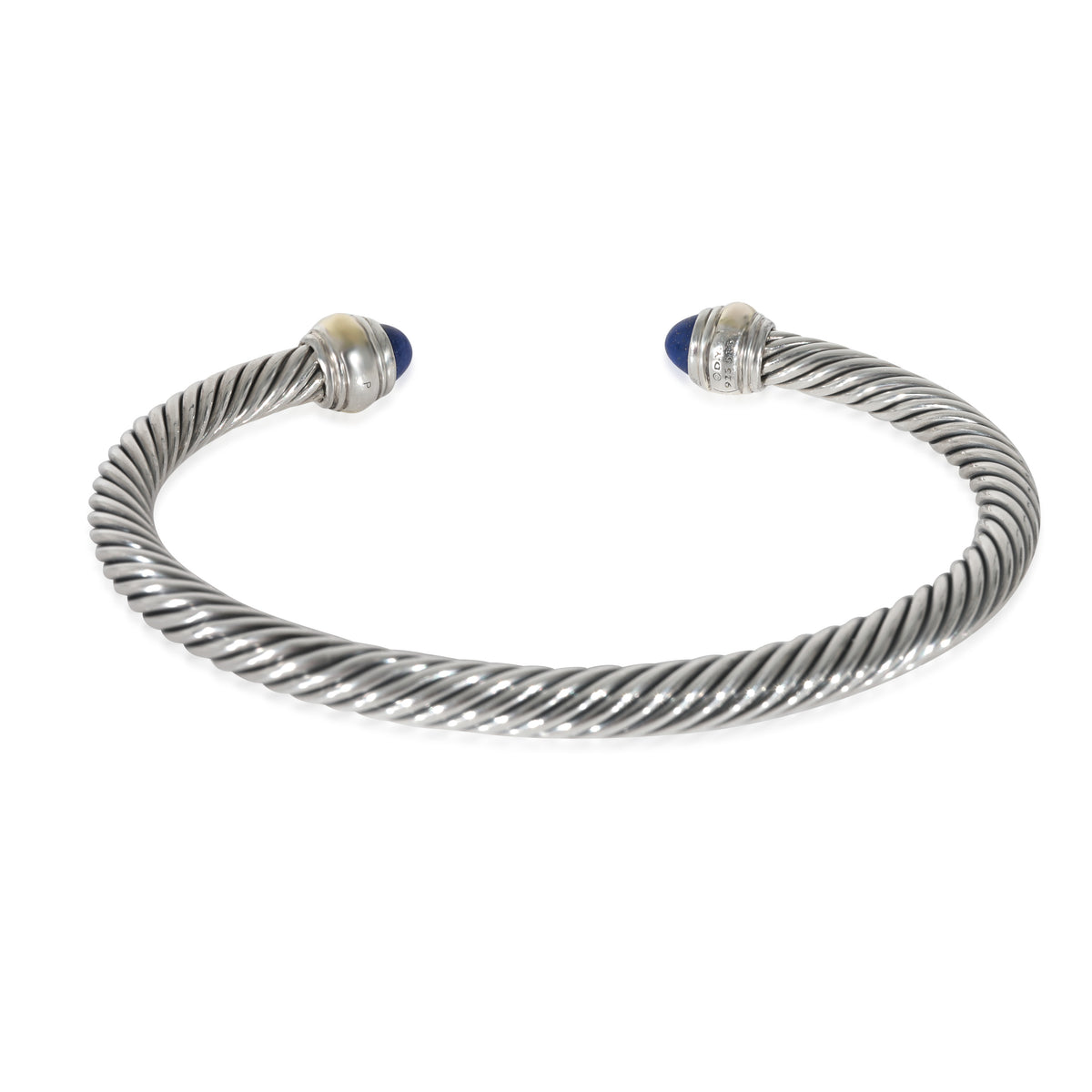 David Yurman Cable Classic Lapis Bracelet in 14k Yellow Gold/Sterling Silver